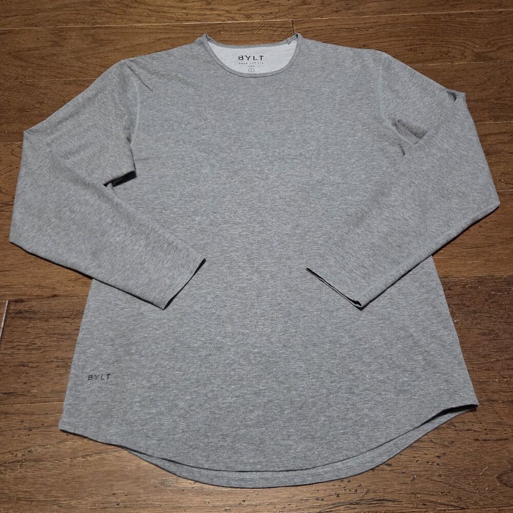 BYLT Premium Basics Drop Cut Lux T-shirt Large Long Sleeve Gym Train Athleisure